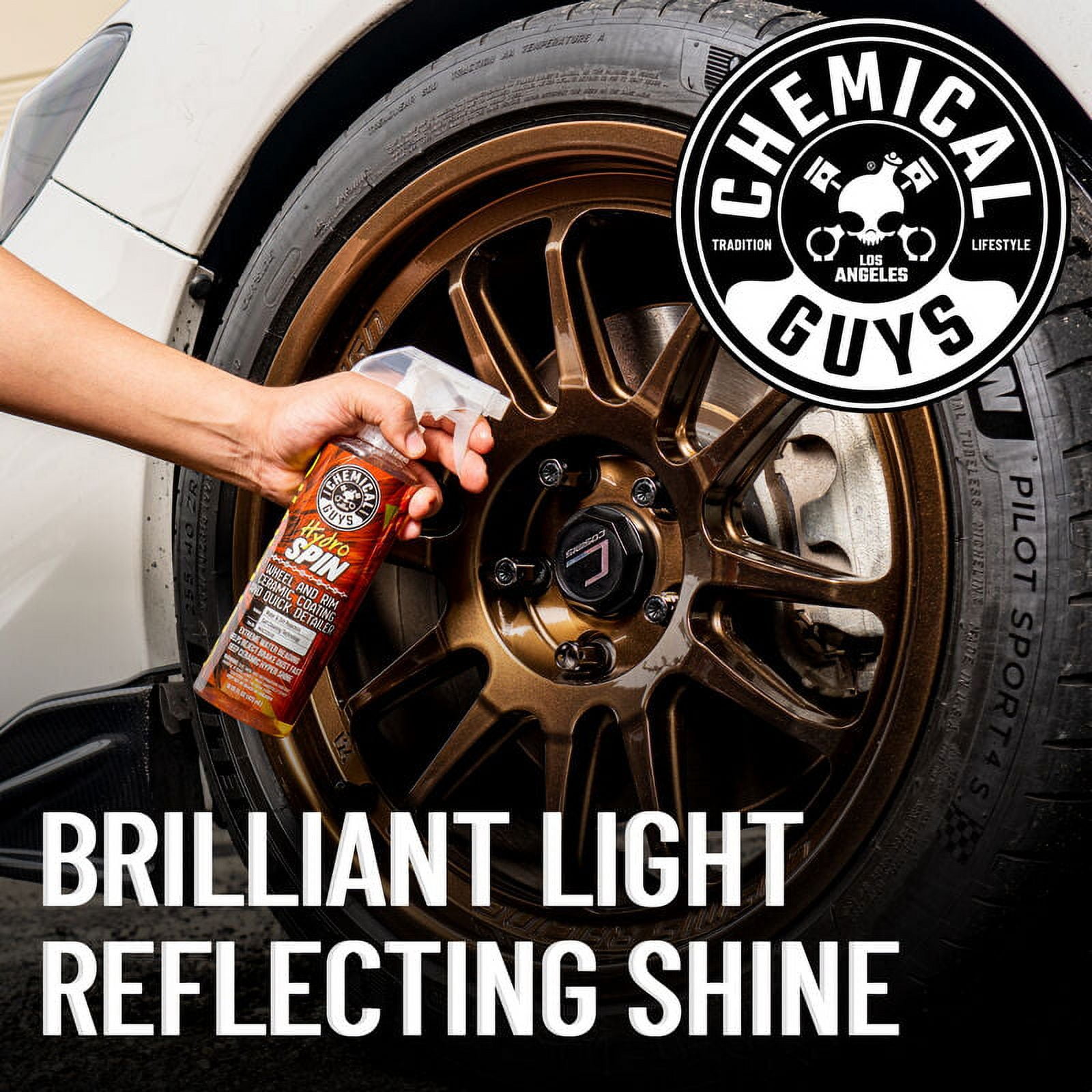(2 pack) Chemical Guys HydroSpin Wheel & Rim Ceramic Coating and Quick Detailer (16 oz)