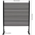thumbnail image 3 of Outdoor Freestanding Privacy Screens, 35.4" W x 47" H Metal Slatted Decorative Panels with Stand, Brown Backyard Privacy Panels for Garden Patio, 3 of 15