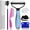 Pet Combs with Deshedding Brush, variant on General Pets Grooming Comb Kit for Small Dogs Puppies For Tear Stain Remover, 2-in-1 with Round Teeth to Remove Knots Crust Mucus