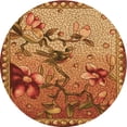 thumbnail image 1 of Ahgly Company Machine Washable Indoor Round Transitional Orange Area Rugs, 3' Round, 1 of 7