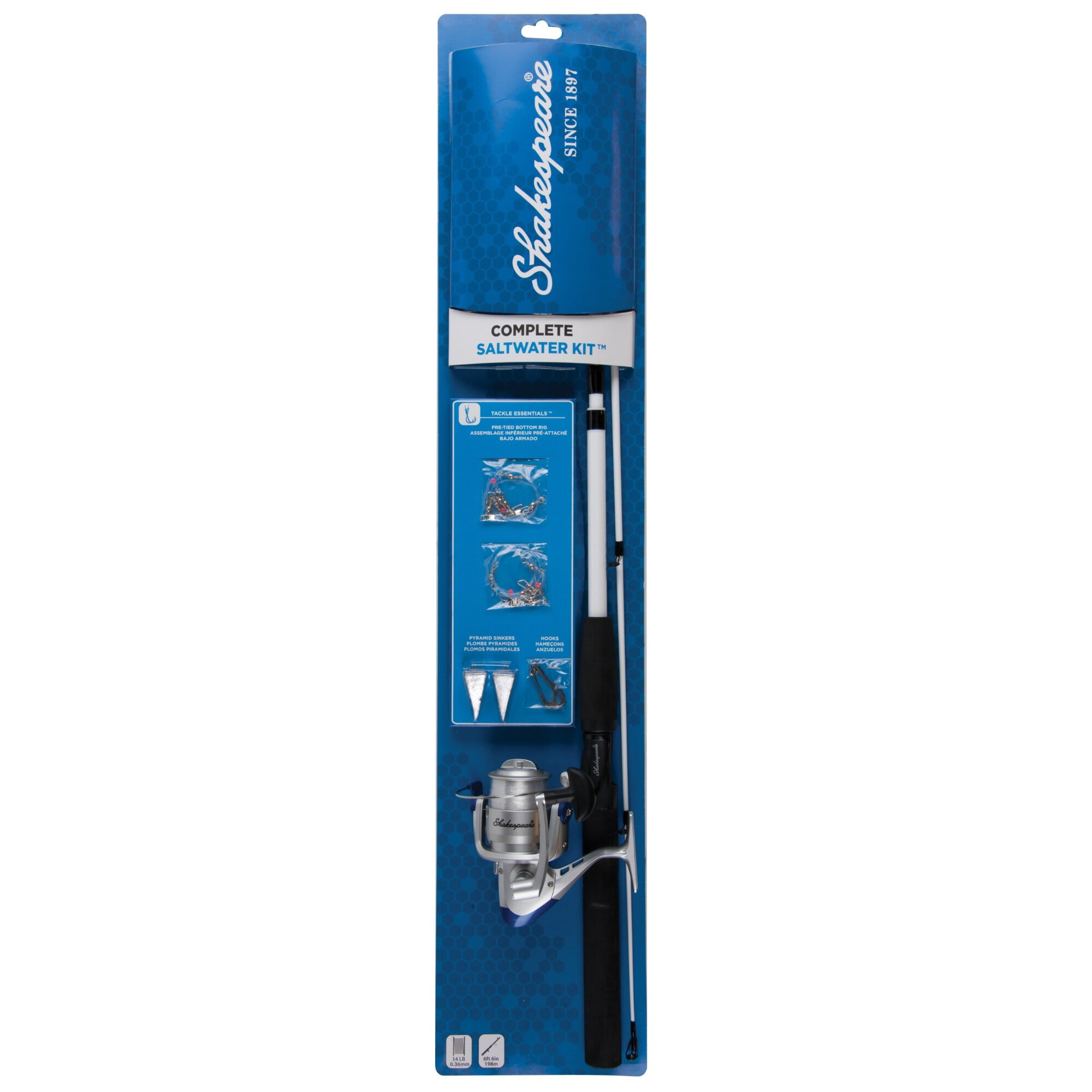 Shakespeare Complete Saltwater Spinning Reel and Fishing Rod Kit