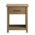 Mainstays Hillside Nightstand with Drawer, Walnut Finish
