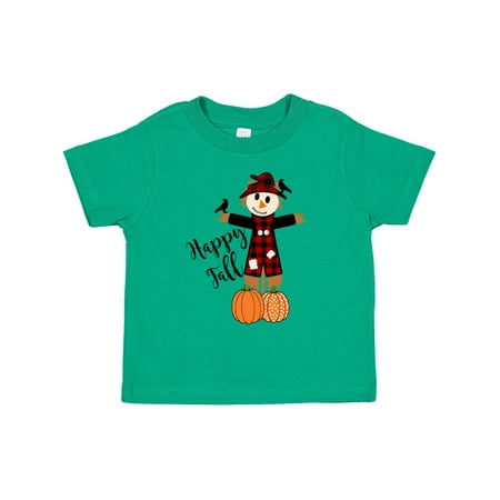 

Inktastic Happy Fall Cute Scarecrow and Pumpkins Gift Toddler Boy or Toddler Girl T-Shirt