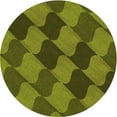 thumbnail image 1 of Ahgly Company Tapis Rond Lavable en Machine Intérieur Transitionnel Vert Pistache, 6 Pieds Rond, 1 of 7