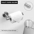 thumbnail image 5 of 10 Piece Brushed Nickel Bathroom Hardware Set -Include23.6&12inch Bathroom Towel bar,Towel Ring,Toilet Paper Holder, Towel Hook,2 Pack 5 Piece Bathroom Accessories Set Stainless Steel Wall Mounted, 5 of 6