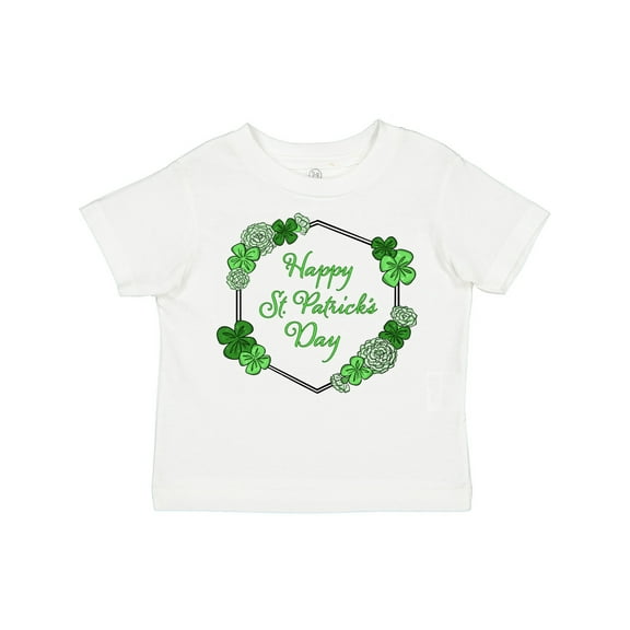 Inktastic Happy St. Patrick's Day Clovers Boys or Girls Toddler T-Shirt