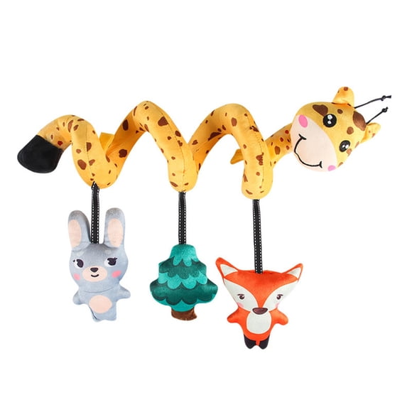 Asiento en espiral para bebé, juguetes decorativos, bonitos accesorios, ligeros, envolventes, colgantes, sonajero, juguetes sensoriales para bebés de Con forma de animal