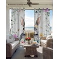 thumbnail image 3 of Easter Bunny Blackout Curtains for Bedroom 45 Inch Length 2 Panels Set, Spring Watercolor Eggs Country Flower Leaf Thermal Insulated Energy Saving Window Treatment Curtains Blackout Drapes 52"x45", 3 of 8