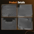 thumbnail image 5 of maXpeedingrods Floor Mats for 2017-2024 Ford F-250 F-350 F-450 F-550 Super Duty Crew Cab, Rubber TPE All Weather Liners with Factory Storage Box, Front & 2nd Row Black, 5 of 9
