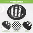 thumbnail image 4 of Unique Bargains 2 Pcs 4.5' Car Speaker Grills Cover Round 4.5 Inch Audio Subwoofer Protector with Screws ABS Black, 4 of 8