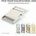 thumbnail image 5 of CRAFTME STUDIO 2 Inch Metal Quick Side Release Buckle Webbing Bag Clip for Flat Lock Belt Straps, Backpacks and Collars, 1 Pack (Gold), 5 of 6