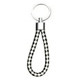 thumbnail image 2 of VONKY Car Key Ring Anti-lost Rubber Keyring Knitted Portable Car Key Chain, Black Number Plate and White Keyring, 2 of 6