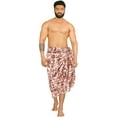 thumbnail image 2 of HAPPY BAY Men's Standard Swimsuits Sarong Pareo Beach Wrap One size Maroon, Multi Summer Vacation Aloha, 2 of 5