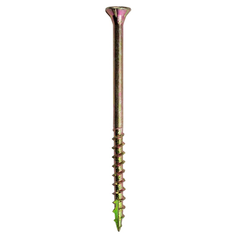 Construction Wood Screws #9 x 3 In. Gold (1 lb) photo 3