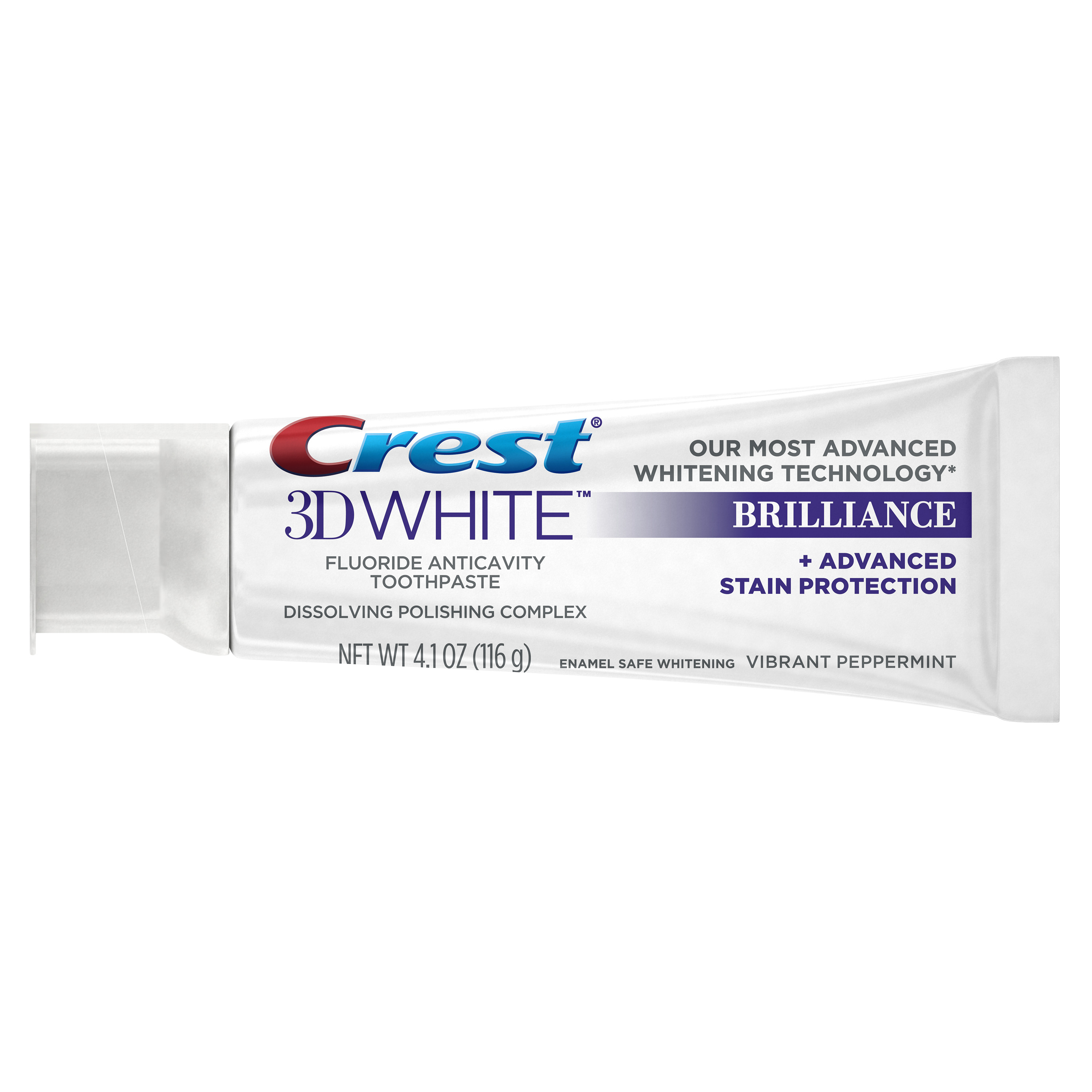 Crest 3D White Brilliance Toothpaste, Peppermint, 4.1 oz, 3 Pack - image 3 of 8