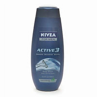 Nivea For Men Active 3 Body Wash - 16.9 Oz, 2 Pack