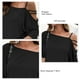thumbnail image 5 of Camiseta con tiras y hombros descubiertos para mujer, blusa informal de manga corta de verano para fiesta de citas, color negro S, 5 of 6