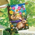 thumbnail image 4 of Briarwood Lane Spring Bunny Basket Floral House Flag, 4 of 4