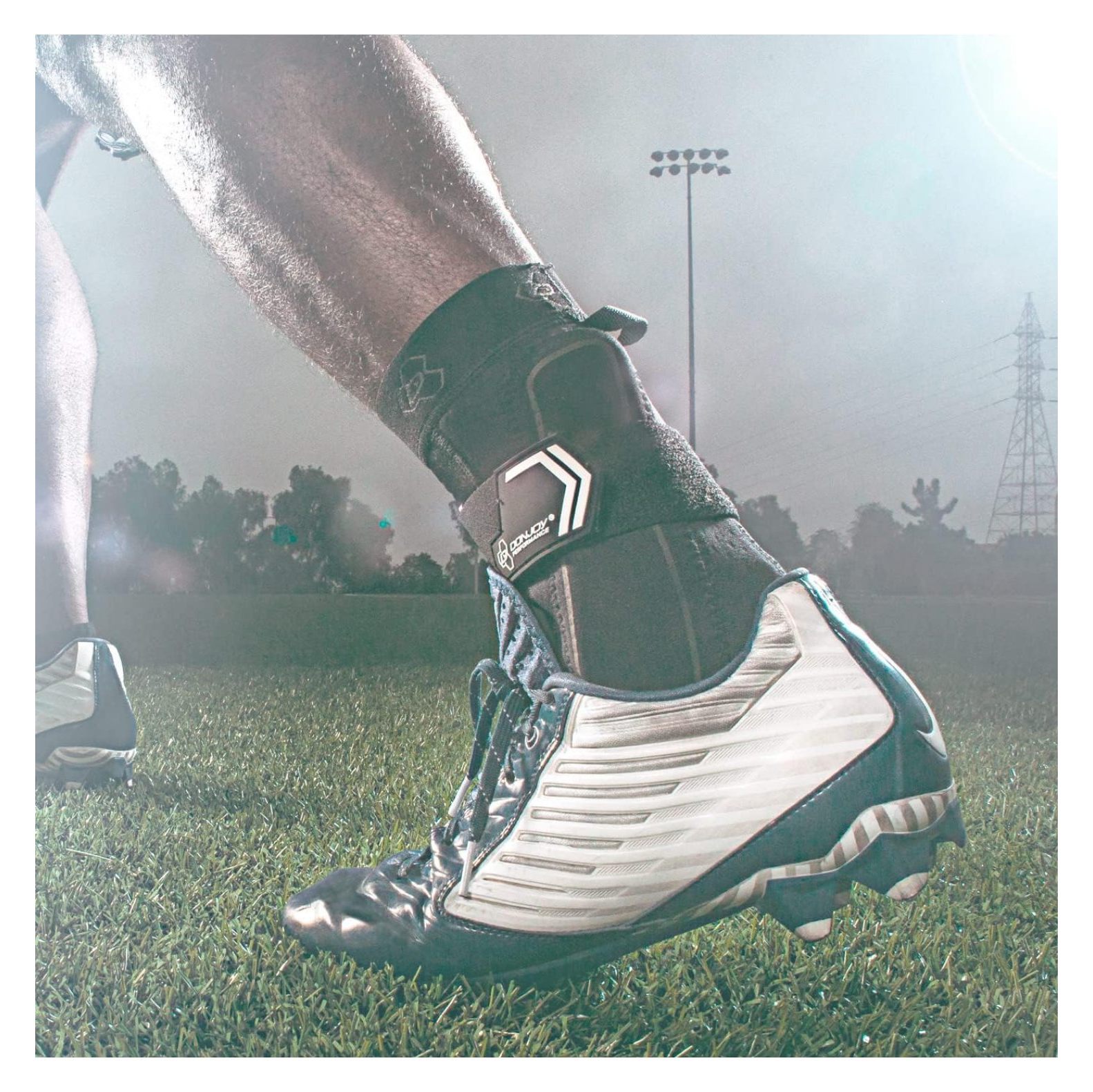 Performance Bionic Ankle Support Brace: Right Foot, Black, Small
