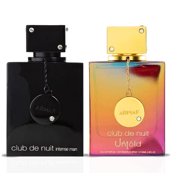 Club De Nuit Intense For Men EDT & Club De Nuit Untold EDP Sprays 105ml by Armaf (Bundle)