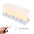 thumbnail image 2 of Juego de 12 velas LED recargables que cambian de color y parpadean sin llama con control remoto, 2 of 8