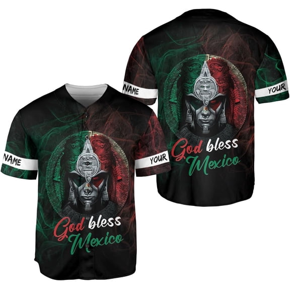 Personalized Mexico Baseball Jersey, Mexican Jersey for Men & Women, Mexican Flag Jersey, Mexico Shirt Camisa (S)