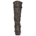 thumbnail image 4 of Journee Womens Harley Wide Calf Stacked Heel Riding Boots, 4 of 10