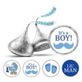 thumbnail image 1 of Darling Souvenir It's A Boy Stickers Candy Chocolate Labels 190 Pcs Party Fabor-White & Blue, 1 of 2