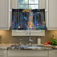 thumbnail image 5 of BZSMCE Set of 2 Pieces Kitchen Window Curtain Fashion Colorful Giraffe Printed 27x24in/27x36in, 5 of 9