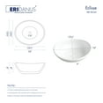 thumbnail image 3 of Eclisse Crisp White Vitreous China 16 x 13 in. Oval Bathroom Vessel Sink, 3 of 4