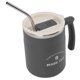 thumbnail image 3 of Coffee Cup Large Capacity Leakproof Stainless Steel Couple Water Cup with Lid and Straw for Office Travel Home Gray, 3 of 5