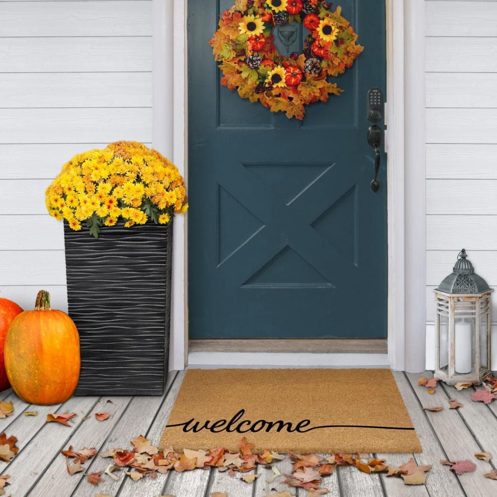 Tierra Verde 13in W x 26in H Citadel Horizon Large Recycled Self-Watering Indoor/Outdoor Column Planter in Black