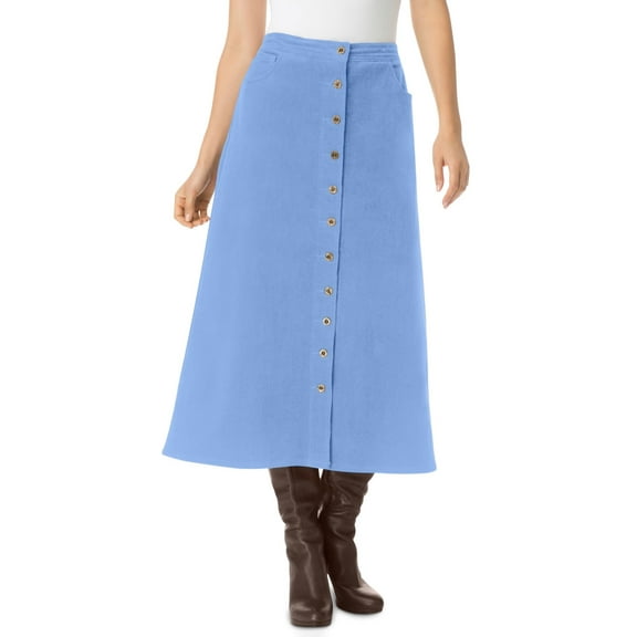 Woman Within Plus Size Corduroy Skirt