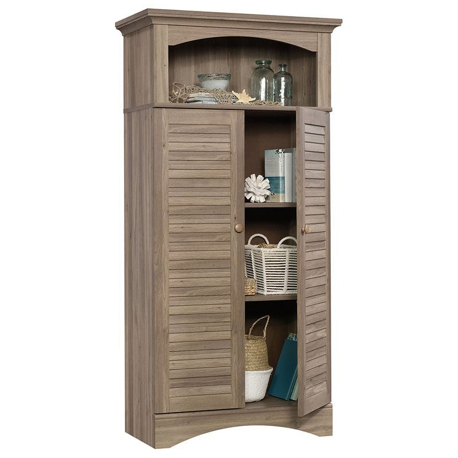 Sauder Harbor View Storage Cabinet Salt Oak Finish Walmart