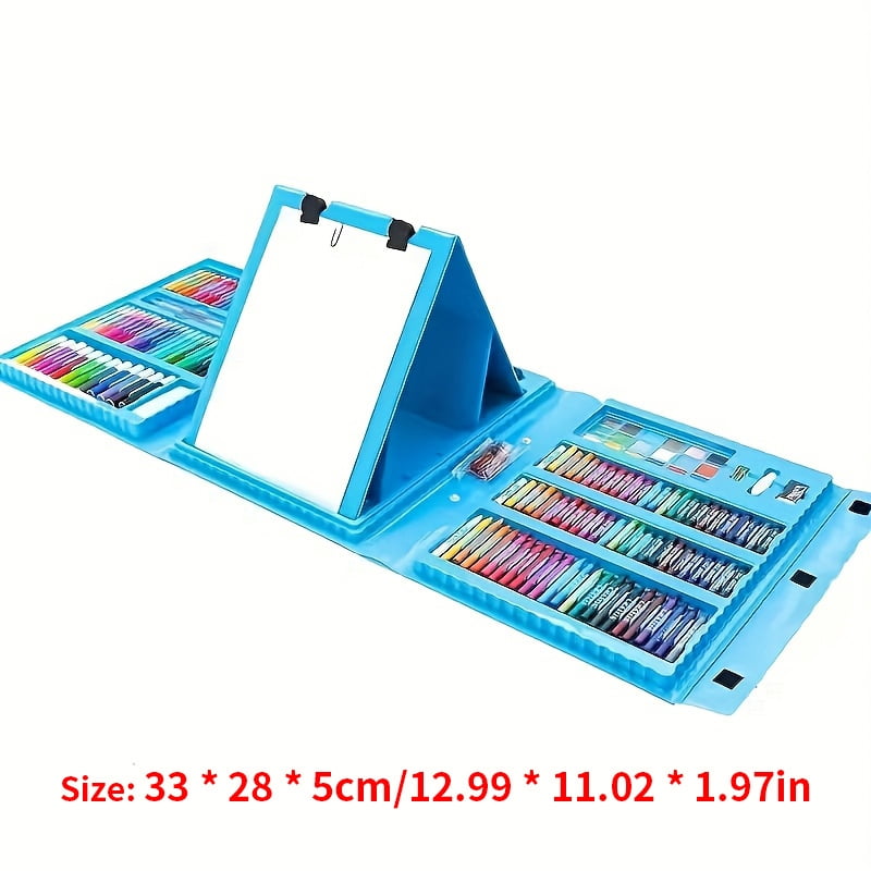 210/230-Piece Art Supplies Set with Drawing Board, All-in-One Drawing Kit with Trifold Easel, Colored Pencils, Crayons & Oil Pastels