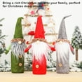 thumbnail image 4 of Cateissary Cubierta de botella de vino de Navidad sin rostro manga de hombre mayor con barba telas no tejidas sombrero de Navidad ropa cubiertas Kits de decoración para fiestas Rojo, 4 of 6