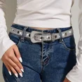 thumbnail image 3 of Cinturón de mujer único a la moda, diamantes de agua, lentejuelas, correa de cuero versátil para pantalones vaqueros, estilo americano y europeo, 3 of 4