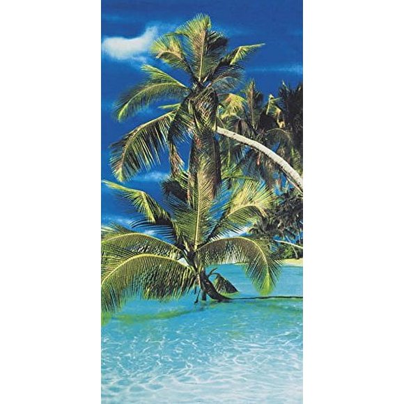 Bahia Collection by Dohler Amazing Paradise Brazilian Velour Beach Towel 30 x 60 Inches