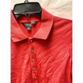 thumbnail image 2 of Women's Ralph Lauren RL Logo Half Button Dress Shirt, Red, Medium, 2 of 3
