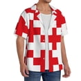 thumbnail image 2 of Kdxio Men's Hawaiian Shirt for Men Short Sleeve Shirt Red Cross 1 Summer Casual Holiday Beach Button Down T-Shirts, 2 of 5