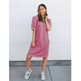 thumbnail image 2 of Vestido ZESICA Minivestido casual de verano a rayas 2025 para mujer, 2 of 9