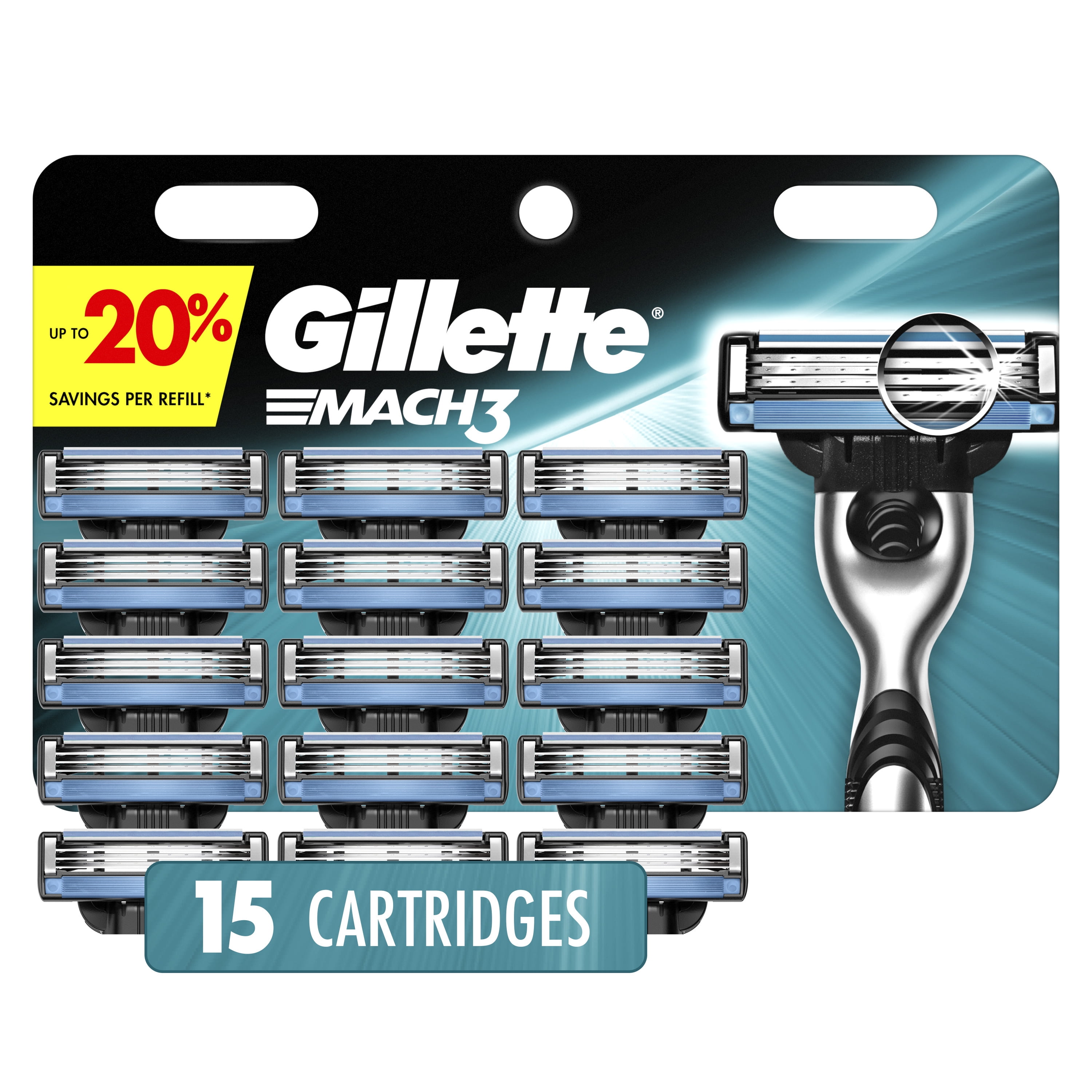 Gillette Mach3 Blade Refills for Men, 15 Count - Walmart.com