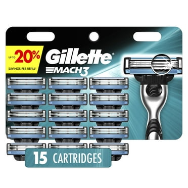 Gillette Mach3 Men's Razor Blades, 15 Blade Refills - Walmart.com