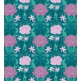 thumbnail image 3 of Ambesonne Peony Duvet Cover Sets, Rose Family Pointy Petals, 2-King, Teal and Pale Mauve, 3 of 7
