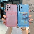 thumbnail image 2 of Funda de teléfono transparente con tarjetero, cubierta a prueba de golpes para Samsung A12, A21S, A22, A32, A42, A52, A72, 5G, A51, A71, A50, A30S, A50S, 4G comercio de xuanjing  unisex, 2 of 2