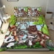thumbnail image 1 of Amigos Animales Conjunto de sábanas temático, trío de piezas, cómodo y amigable con la piel, diseño único, regalo de decoración para el hogar para familiares, amigos y fans,140cm *210cm, 1 of 6