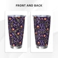thumbnail image 3 of Haiem Lavender Flowers Printed 20oz Straight Skinny Car Cups With Insulated Cup Sleeve Portable Handle, Sports Travel Coffee Mug, Stainless Steel, Insulated-Straw Three-piece Set, 3 of 8
