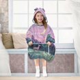thumbnail image 7 of FORMRS Wearable Blanket Hoodie with Sleeves for Kids Cozy Flannel Sweatshirt, Green Night Deer, 7 of 7