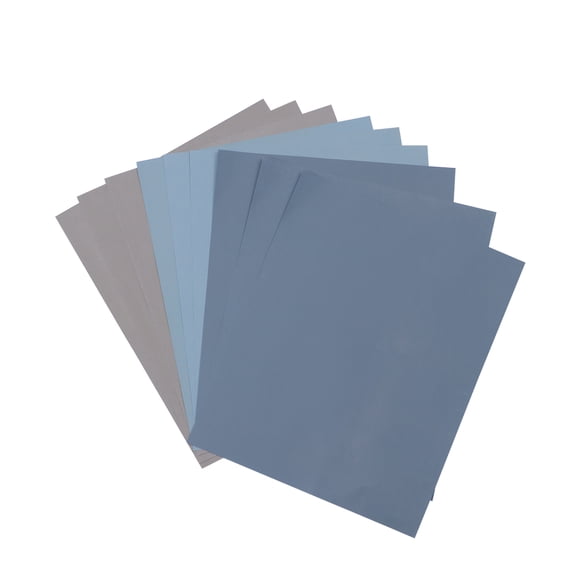 AURARMLET 9Pcs Automotive Wet Sand Paper Assorted Grits 28x23cm Size for Polishing