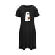 thumbnail image 4 of Camisón corto de talla grande para mujer, camisón de manga corta con estampado de pecho a la moda, camisón para mujer, 4 of 4